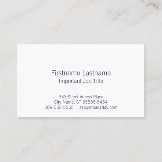 ウサギのLetterpessの白いスタイル 名刺 (裏面)