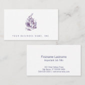 ウサギのLetterpessの白いスタイル 名刺 (正面/裏面)