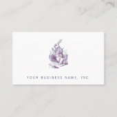 ウサギのLetterpessの白いスタイル 名刺 (正面)