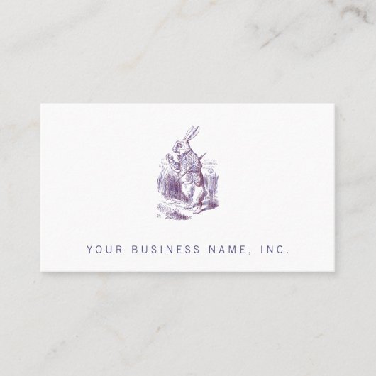 ウサギのLetterpessの白いスタイル 名刺 (正面)