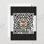 ウサギのQRコード ポストカード (正面/裏面)