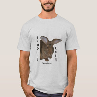 ウサギのTシャツSANDIESの規則の子鹿のよだれメンズ Tシャツ