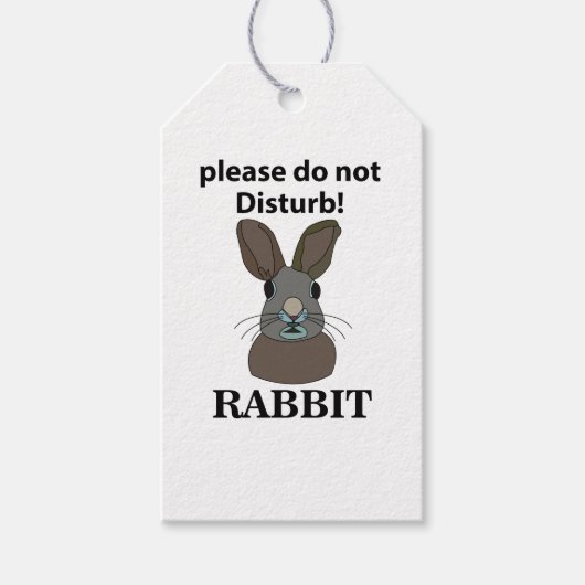 ウサギはウサギを邪魔しなおもしろいさい ギフトタグ (正面)