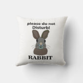 ウサギはウサギを邪魔しなおもしろいさい クッション (裏面)