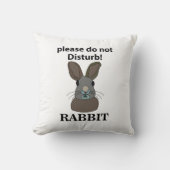 ウサギはウサギを邪魔しなおもしろいさい クッション (正面)