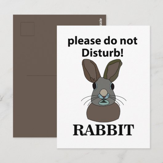 ウサギはウサギを邪魔しなおもしろいさい ポストカード (正面/裏面)