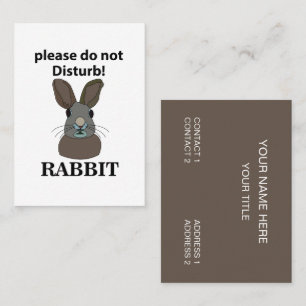 ウサギはウサギを邪魔しなおもしろいさい 名刺