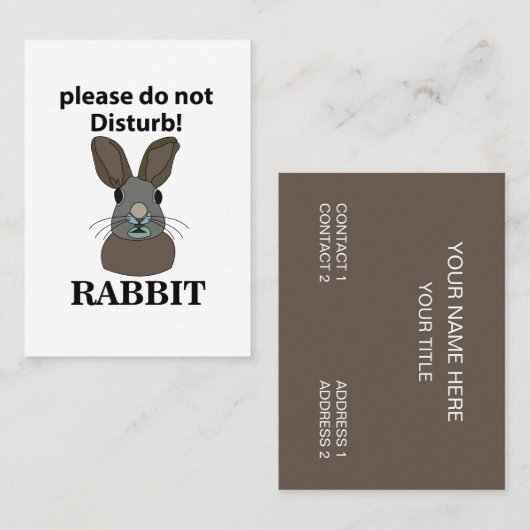 ウサギはウサギを邪魔しなおもしろいさい 名刺 (正面/裏面)