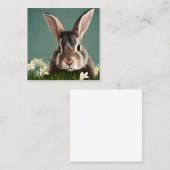 ウサギは可愛いアプリで知られている小さな哺乳類だ スクエア名刺 (正面/裏面)
