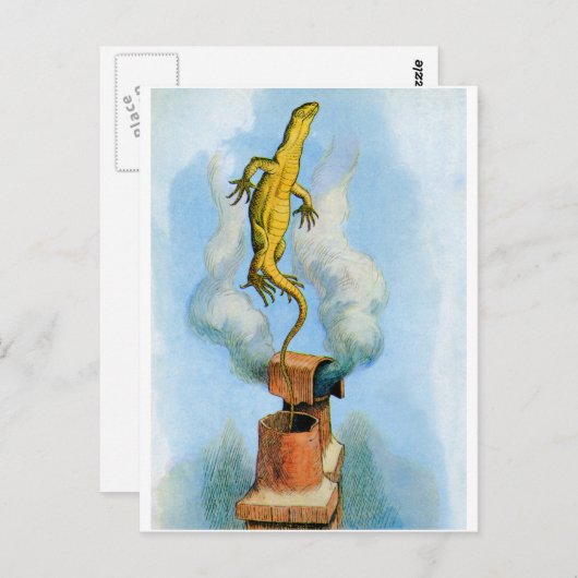 ウサギは小さいビルでトカゲを送ります ポストカード (正面/裏面)