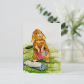 ウサギは葉書が読好き ポストカード (スタンド正面)