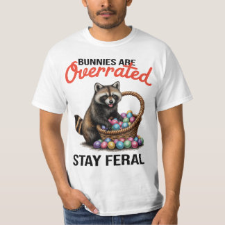ウサギは過大評価されてる 野生を忘れるな かわいい動物ミーム Tシャツ