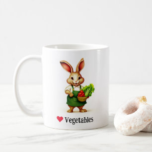 ウサギは野菜マグが大好き コーヒーマグカップ