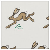 ウサギは飛び跳ねた ファブリック (クローズアップ)