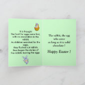 ウサギまたは卵イースターカード シーズンカード (内部)