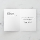 ウサギまたは卵イースターカード シーズンカード (内部)