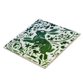 ウサギろうけつ染めグモダンリーンブルーフローラウッドランド タイル (側面)