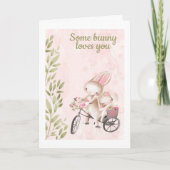ウサギをテーマにしたバレンタインデーを愛するバニーもいる シーズンカード (正面)