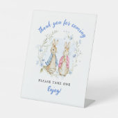 ウサギをテーマにした好意ギフト台座のサイン 台座サイン (正面)