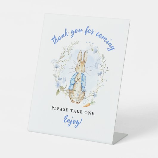 ウサギをテーマにした好意ギフト台座のサイン 台座サイン (正面)