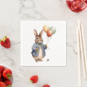 ウサギを気球でペテロする スタンダードカクテルナプキン (インサイチュ)