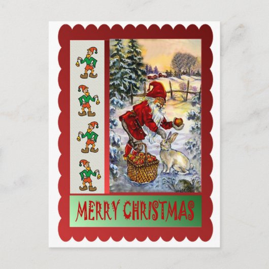 ウサギを治療する シーズンポストカード (正面)