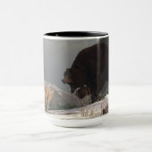 ウサギを追跡している灰色グマ マグカップ (中央)