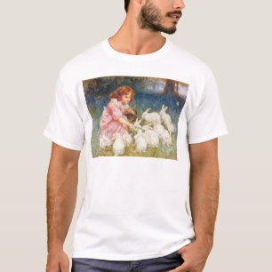 ウサギを食べ物を与えること Tシャツ