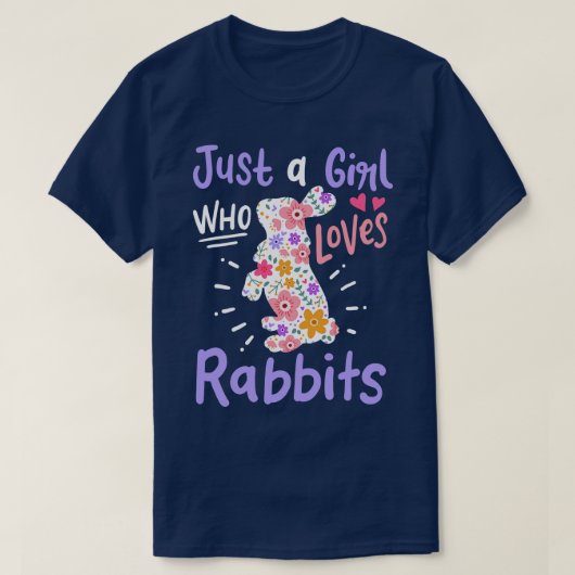 ウサギウサギ愛好家 Tシャツ (デザイン正面)
