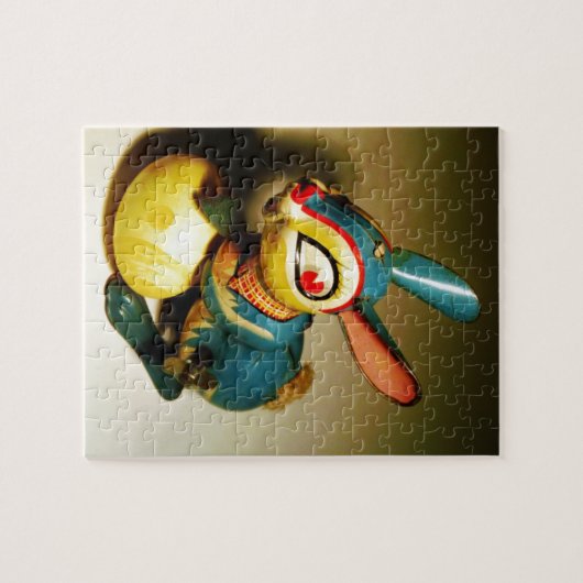 ウサギウサギ玩具イースターイエロー卵 ジグソーパズル (横)