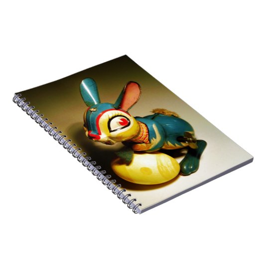 ウサギウサギ玩具イースターイエロー卵 ノートブック (右側)