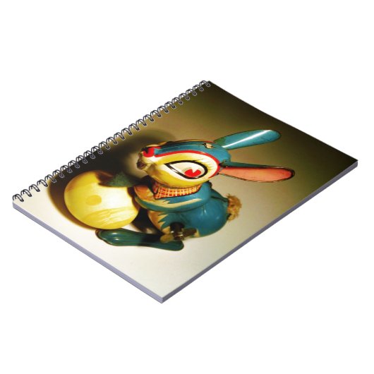 ウサギウサギ玩具イースターイエロー卵 ノートブック (左側)