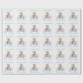 ウサギカスタムのピーター最初の誕生日 ラッピングペーパー (フラット)