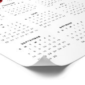 ウサギカラフルフード付円磁石カレンダー ポスター (角)