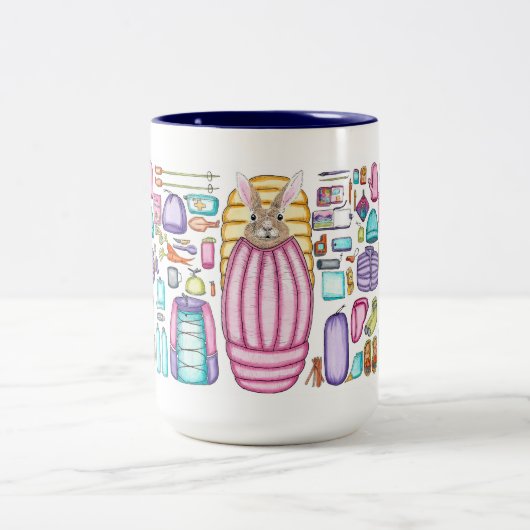ウサギギアスプレッドバックパッカーマグ ツートーンマグカップ (中央)