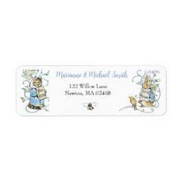 ウサギクラシックの赤ちゃんシャワーアドレスのピーター ラベル