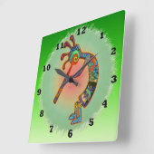 ウサギココペリ スクエア壁時計 (傾斜)