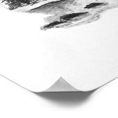 ウサギスケッチアートプリント ポスター (角)