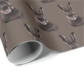 ウサギスケッチ包み紙 ラッピングペーパー (ロールコーナー)