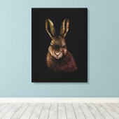 ウサギスケッチ キャンバスプリント (インサイチュ (ウッドフロア))