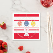 ウサギハッピーイースターエッグ狩り春モダンパーティー スタンダードカクテルナプキン (インサイチュ)