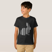 ウサギバーコード うさぎ バニー バーコード パターン Tシャツ (正面フル)