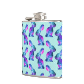 ウサギパターン水彩画の銀河系 フラスク (左)