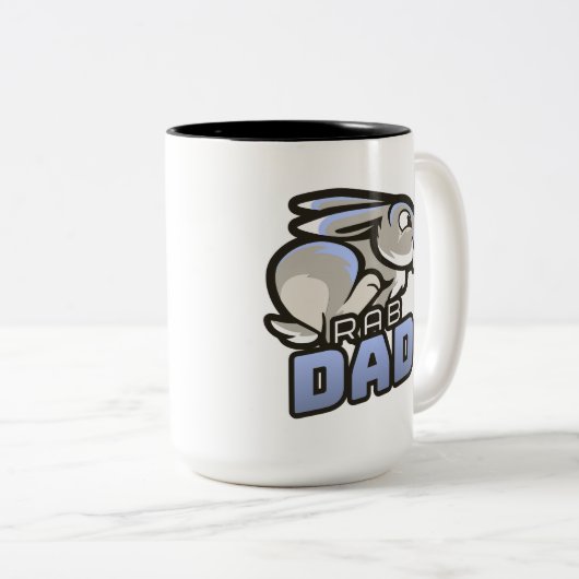 ウサギパパマグ ツートーンマグカップ (正面右)