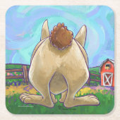 ウサギパーティーセンター スクエアペーパーコースター (正面)