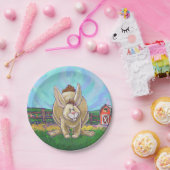 ウサギパーティーセンター ペーパープレート (パーティー)