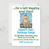 ウサギパーティーセンター マグネット招待状 (正面)