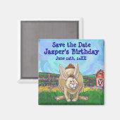 ウサギパーティーセンター マグネット (正面/裏面)