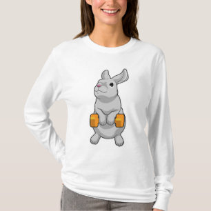 ウサギフィットネスダンベル Tシャツ