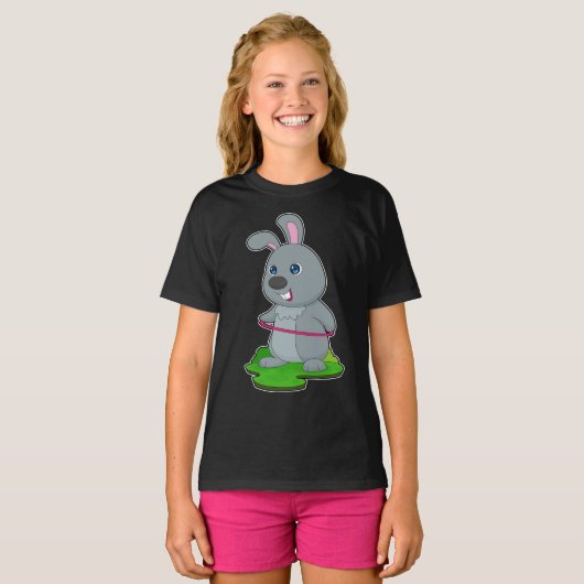 ウサギフィットネス体操スポーツ Tシャツ (正面フル)